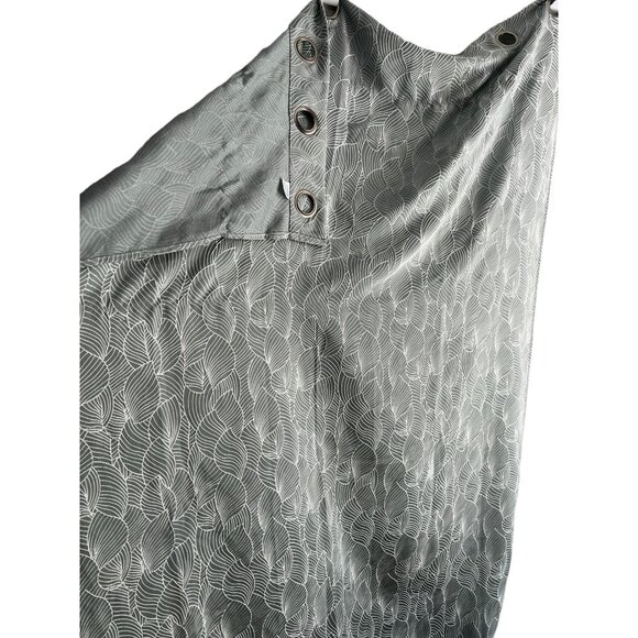 At Home Baby Blue Etched Grommet Curtain Panels Light Blue Shimmery 84" x 32" - Picture 4 of 7